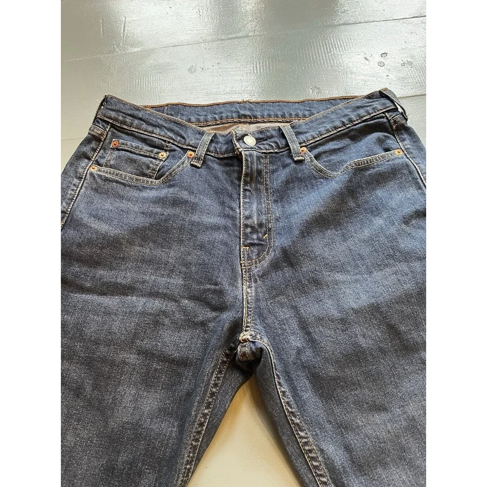 Levi's 511 Cutoff Denim Shorts‎ Men's W33 Dark Wash Raw Hem Casual Streetwear